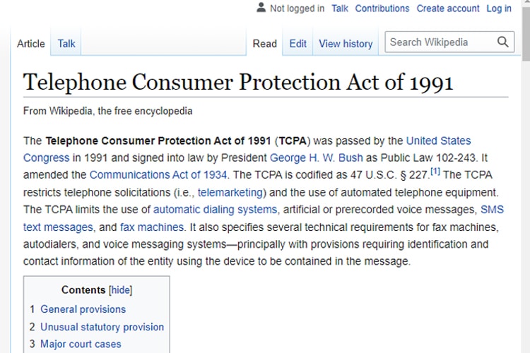 What is TCPA