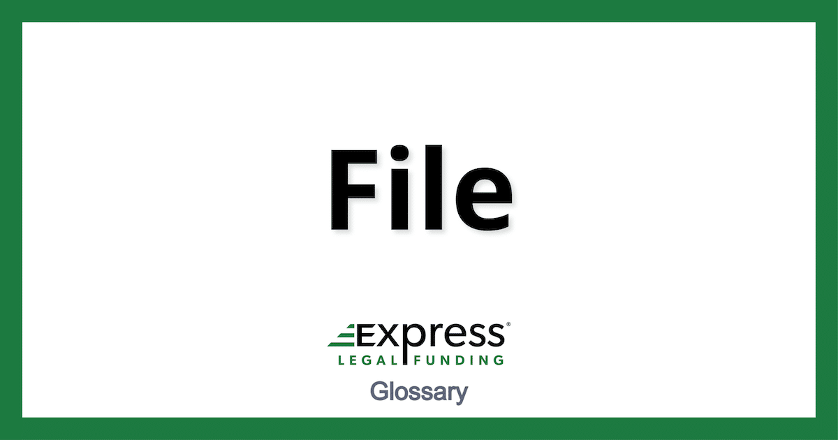 File Legal Definition and Meaning