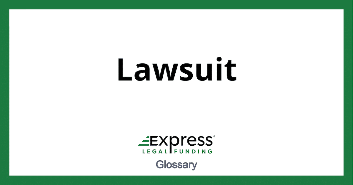 Lawsuit legal glossary term