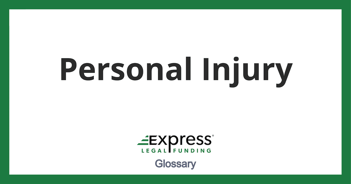 Personal Injury definition glossary term