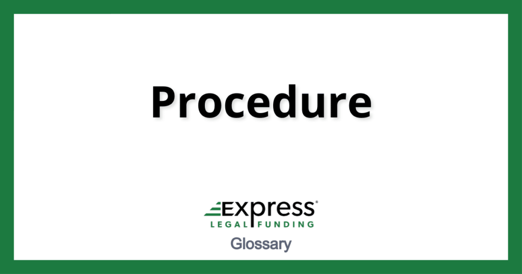 Procedure Legal Definition