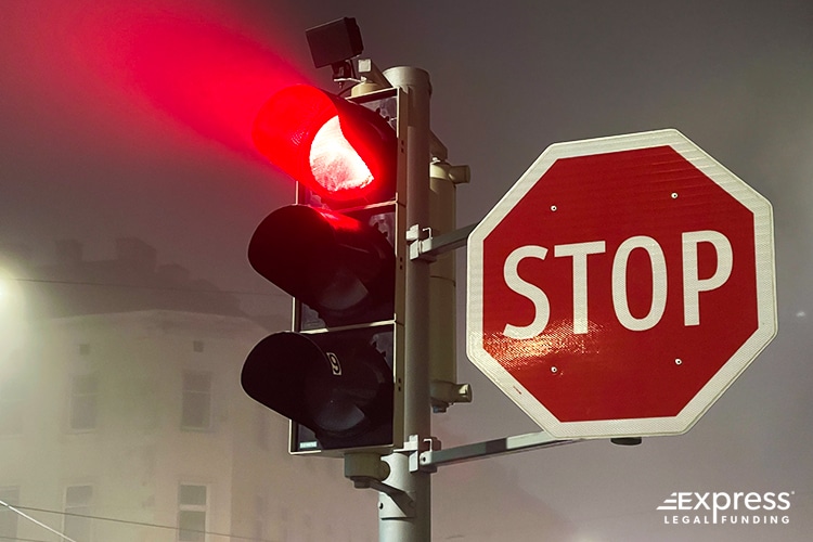 Flashing Red Traffic Light