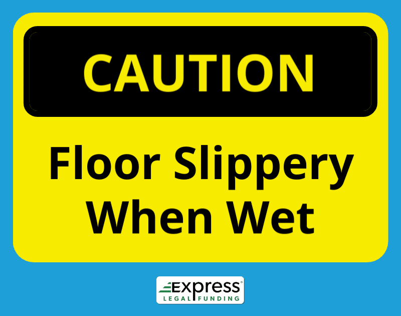 Caution: Floor Slippery When Wet sign