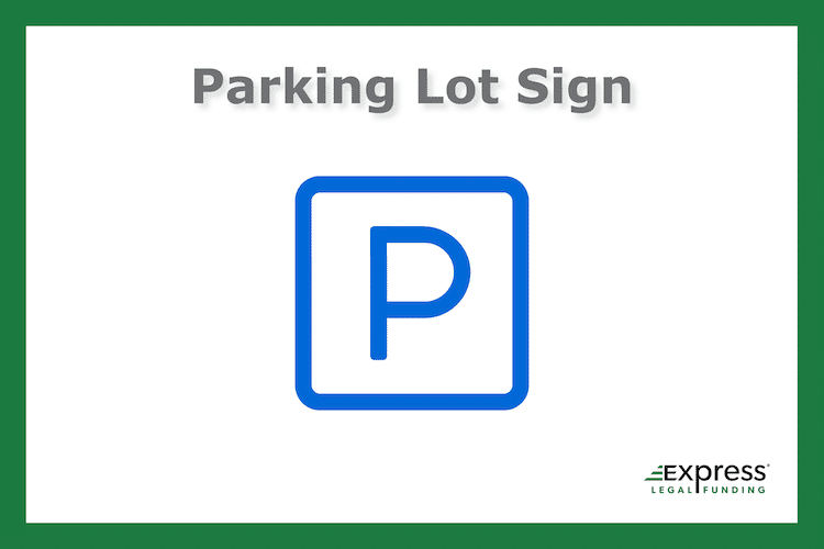 Blue Parking Lot Sign