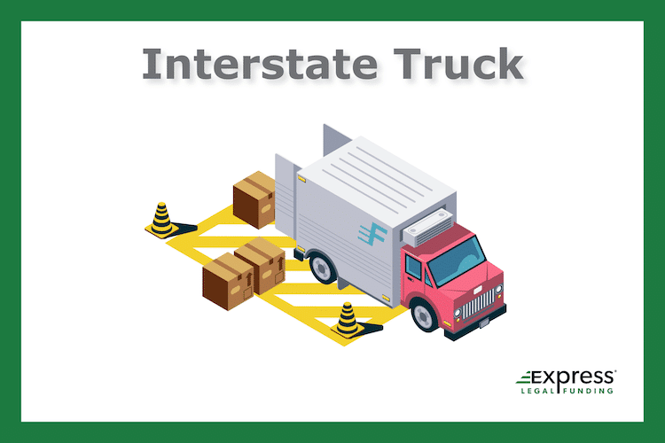 Interstate truck driving