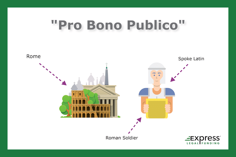 "Pro Bono Publico" Latin speaking Roman Soldier