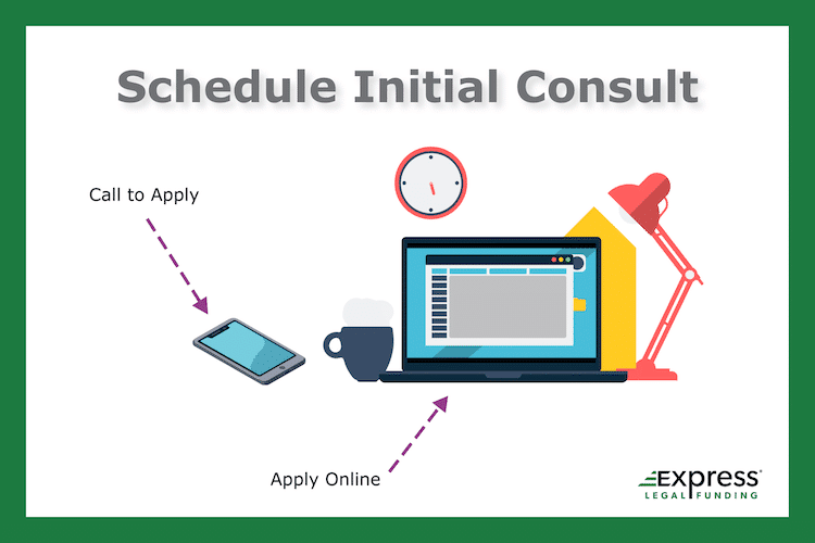 Schedule Initial Consultation - Phone and laptop computer