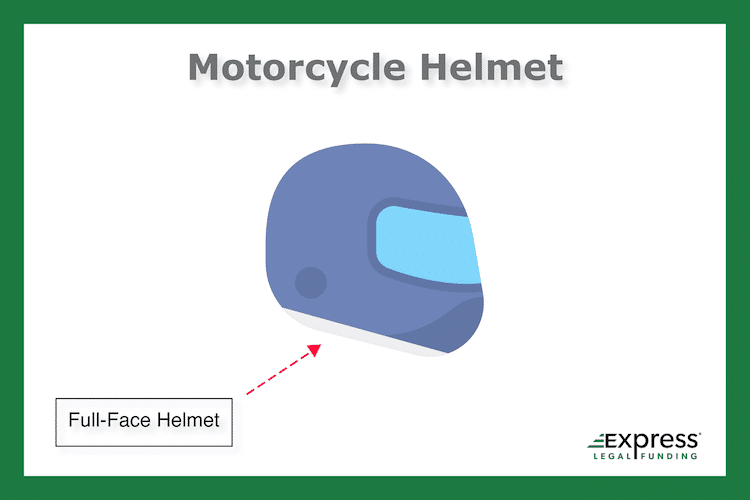 Full-face motorcycle helmet