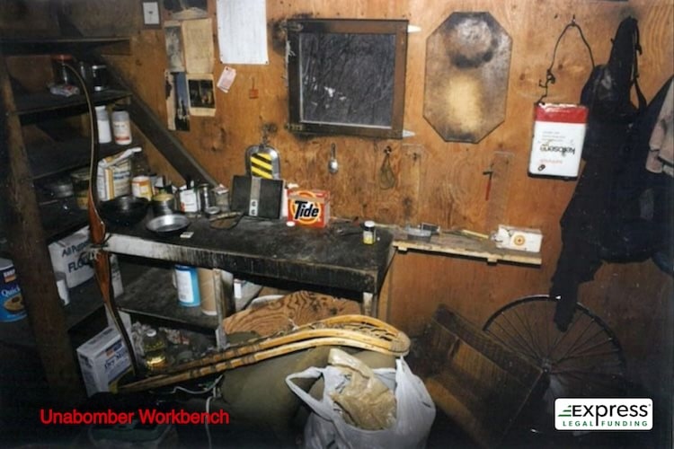 Ted Kaczynski (Unabomber) workbench in cabin